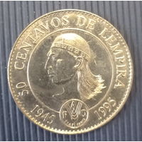 Гондурас 50 сентавос де лемпира 1994 год 50 лет ФАО 1945-1995