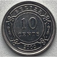 Белиз 10 центов 2000 г.