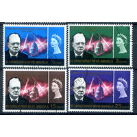 Британские колонии - Сент-Кристофер-Невис-Ангилья - 1966г. - Уинстон Черчилль - 4 марки - полная серия, гашёные [Mi 160-163]. #2-Bc-54-A-2