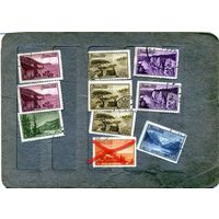 СССР, 1959, ПЕЙЗАЖИ СССР,  "сборка"  10м по 25коп. шт.  гашеная