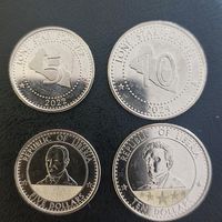 Либерия 5, 10 долларов 2022-2024гг. (набор 2 монеты).
