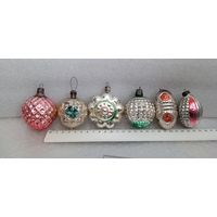 Ёлочные старые игрушки (некоторые в реставрацию трубочек). 4-6