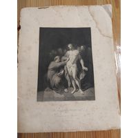 Литография книжный оригинал ХIХ 1850 Уверование Фомы.