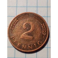 2 пфеннига Германия 1980 J