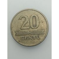 Литва 20 центов 1997 года .