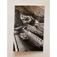 Фотооткрытка. Гагра. Дорога на озеро Рица. 1968 г. Чистая