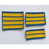 Нашивки курсовки курсантов училищ ВВС/ВДВ МО СССР на 4ом, 3ем, 2ом годах обучения