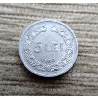 Werty71 Румыния 5 лей 1950 редкая в состоянии