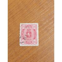 1881-83 Россия Великое княжество Финляндское анелиново-красная зуб 12 1/2 герб отличная сохранность (1-3)