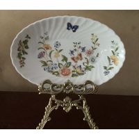 Aynsley Тарелка Блюдо Бабочки Англия винтаж
