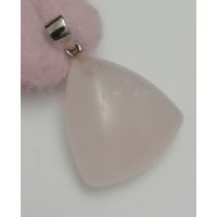 Новый кулон с натуральным розовым кварцем, оригинальный, нежный