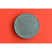 Италия 50 чентезимо 1940 с 1 руб