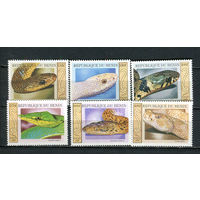 Бенин - 1999 - Рептилии - [Mi. 1177-1182] - полная серия - 6 марок. MNH.  (Лот 63HG)-T41P20