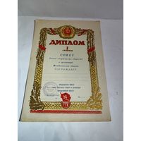 Диплом 1-й степени.Молодечненский областной совет.Незаполненный.