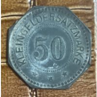 Монета 50 пфеннигов 1917 год. Людвигсхафен. Веймарская республика.