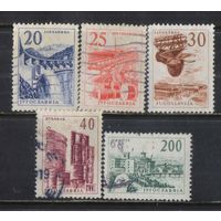 Югославия ФНР СФР 1961 Вып Техника и архитектура (V) Стандарт #977-80,985
