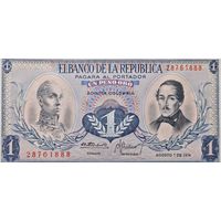 Колумбия 1 Песо 1974  XF, 216
