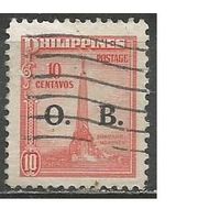 Филиппины. Памятник А.Бонифасио. Президент. Надпечатка на #463. Д.М. 1948г. Mi#42.