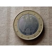 Германия 1 евро, 2004"F". (-U-обм-D-65)