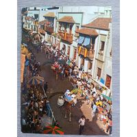 Этнография. Канарские острова, Гран Канария. Принесение жертвы Богоматери жителями деревень архипелага