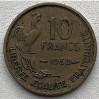 Франция 10 франков 1953 г. Без отметки монетного двора
