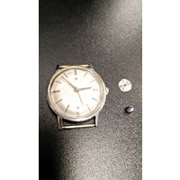 С 1 рубля 5 дней! Редкие часы ZENITH 230S. Сталь. С этими деталями на фото и достались. При заводе трещат. Баланс цел. Пытаются идти. Состояние на фото.