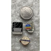 Значки ВДНХ СССР, телевидение и связь, 3 шт