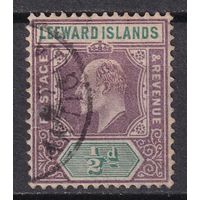 143.BrKCI. Великобритания. Колонии. Подветренные острова. Стандарт. Эдуард VII. 1906 г. 1/2P. Mi.#29.