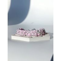 Широкий вязаный браслет из бисера