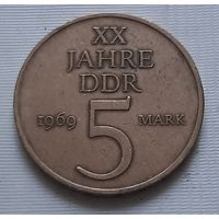 5 марок 1969 г. 20 лет образования ГДР.