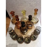 Графины и сервиз,, БОГЕМИЯ'' ЧССР 1960-1970е ЧЕХОСЛОВАКИЯ ОДНИМ ЛОТОМ