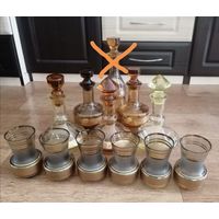 Графины и сервиз,, БОГЕМИЯ'' ЧССР 1960-1970е ЧЕХОСЛОВАКИЯ ОДНИМ ЛОТОМ