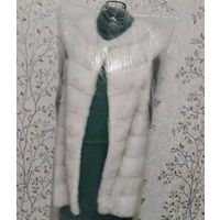 НОРКОВЫЙ ЖИЛЕТ. ЛЮКС! ШИКАРНЫЙ КАРДИГАН НОРКОВЫЙ. 44