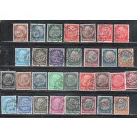 Германия(Рейх)-1933,(Мих.482-528)   гаш. ,  Стандарт, Президент Гинденбург, 2 полный серии с ВЗ 2 и 4