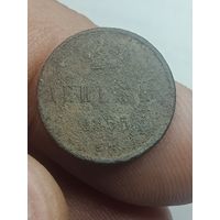 Российская империя Денежка 1855 года .