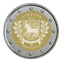 2 евро 2022 Литва Сувалкия UNC из ролла