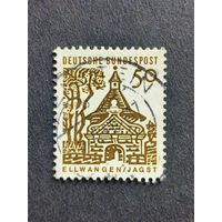 Германия 1964. Здания Германии 12 века. Ворота замка, Эльванген (Ягст)