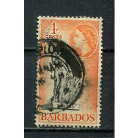 Британские колонии - Барбадос - 1953/1957 - Королева Елизавета II и местные виды 4С - [Mi.206] - 1 марка. Гашеная.  (Лот 20HV)-TG3P21
