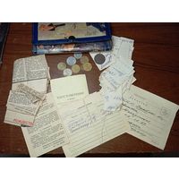Кошелек с всякой всячиной из СССР . С рубля .