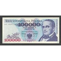Польша 100000 злотых 1993 года. Тип P-160. Состояние UNC!