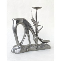 Подсвечник канделябр "Олень на водопое" СССР