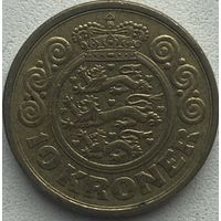 Дания 10 крон 1990 г.
