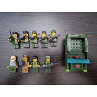 Человечки фигурки лего конструктор lego аналог машинка военные