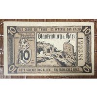 Нотгельд 10 пфеннигов 1920 год. Бланкенбурга-на-Гарце. Веймарская республика