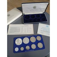 Набор монет, Ямайка 1977. Серебро.