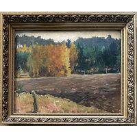 Дучиц Н.В "Земля белорусская", 1963г. Картон, масло.Размер 45х58 см. С родной рамой 57х68 см.