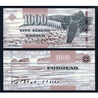 Фареры 1000 крон 2011 г. (P-33, UNC) 1 000 крон 2011 г.