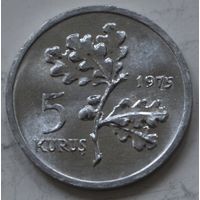 Турция 5 куруш 1975 год "ФАО - Планирование семьи" UNC. А-3