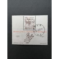 Польша 1977 Блок Mi.67 с маркой "400 лет со дня рождения Петера Пауля Рубенса" (гашение с клеем, след от наклейки) Mi.2501 каталог 1.20 евро