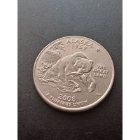 США 25 центов  2008 г. D  - штат Аляска